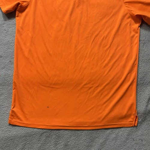 Oakley Shirt Mens Large Tailored Fit Neon Orange Short Sleeve Polo Collared Tee - Picture 9 of 11