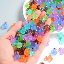 10–100x Mini Glow in the Dark Ducks Luminous Resin Tiny Funny Toys UK