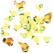 24 Pcs Tiny Chick Decorations Garden Figurines Animal Chicken Home