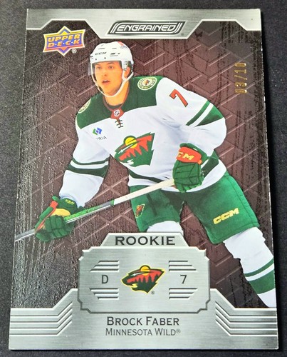 2023-24 Upper Deck Engrained /10 Mahogany Brock Faber Rookie RC #138 Wild