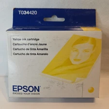 NEW GENUINE - EPSON 34 YELLOW INK CARTRIDGE - T034420 Sealed Box 2019+