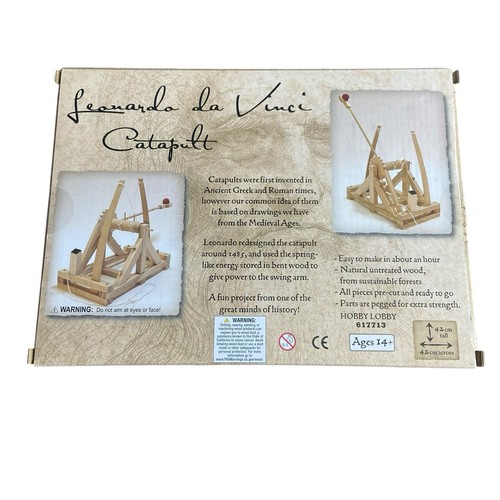 Pathfinders Leonardo da Vinci Catapult Wood Assembly Kit Brand New Open Box - Picture 3 of 5