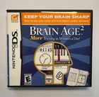 Brain Age 2 Nintendo DS Game Tested Works Original Case Manuals