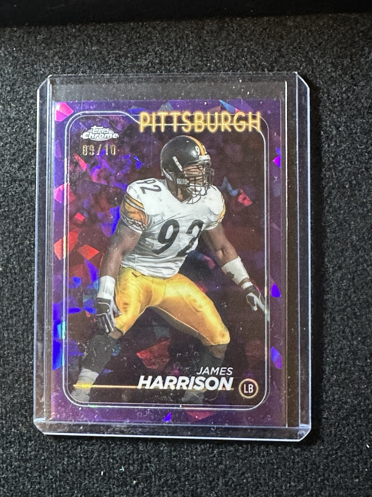 2024 Topps Chrome Sapphire Football James Harrison Purple /10 Steelers