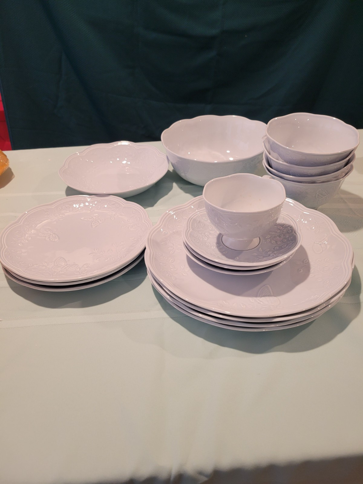 Lenox Butterfly Meadow Sky Dishes With 2 Bowls Of Collage Of