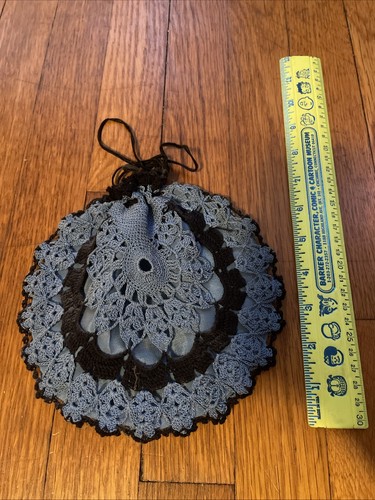 Sweet Blue Crochet Handmade Lace Bag Purse