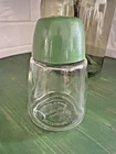 Vintage Federal Housewares Salt Shaker Glass Avocado Green MCM 1960-1970