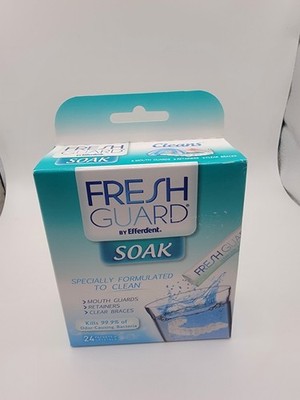 Fresh Guard by Efferdent Soak Crystals, Cleans Mouth Guards, Retainers, Braces