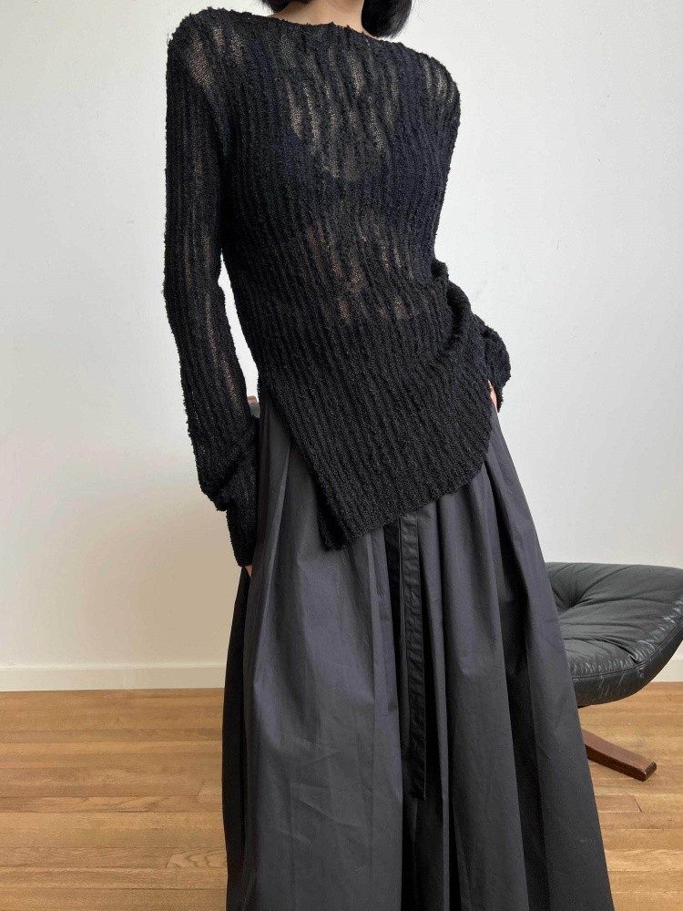 women's Street style knitted long-sleeved Japanese sweater top