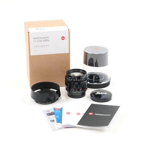 LEICA 50MM F1.2 NOCTILUX-M ASPH GLOSSY BLACK PAINT + BOX 11731 #5515 - Picture 1 of 6