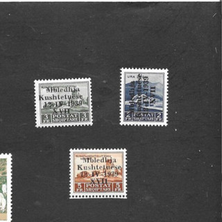 1939 OCCUPAZIONE ITALIANA AFFRANCATURA O'PRINT ALTI VALORI 2F/3F/5F LHM SG345 7 c£55
