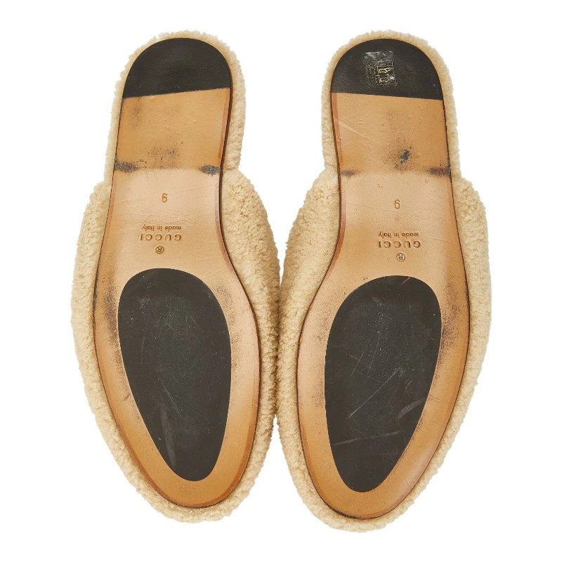 GUCCI Interlocking G Sandals Size: 9 Beige Brown Boa Women's GUCCI thumbnail 5