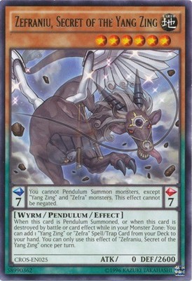 Zefraniu, Secret of the Yang Zing - CROS-EN025 - Rare - Unlimited Edition - Mode