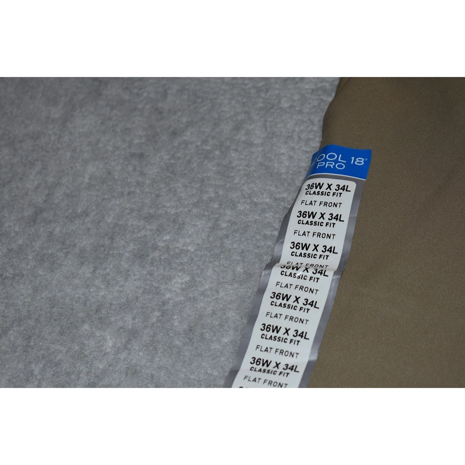 Pantalones de golf Haggar Cool Pro 18 para hombre talla 36 x 34 tostados planos rectos poli NUEVO Foto 4 de 4