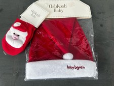 OshKosh Baby Santa Hat and Sock Set-newborn-in package