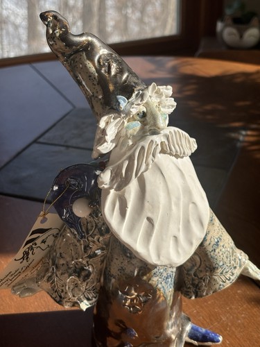 Vintage Cottage Studio Pottery Stoneware Wizard Spirit Sculpture Lothlorien - Picture 6 of 21
