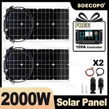 2000W Solar Charging Kit 2 x1000W High-Efficiency Panels + Y-Cable Home/OutdooCA