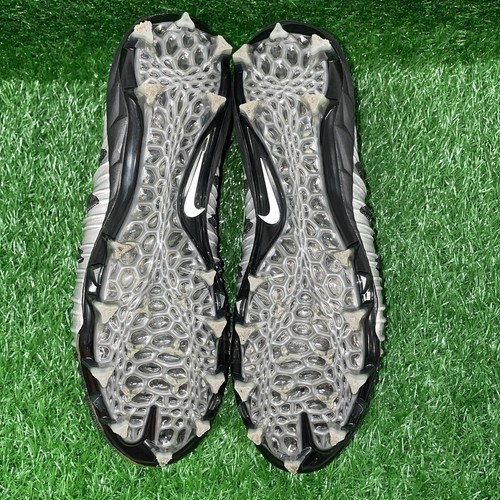 Nike Alpha Menace Elite TD Black Silver Football Cleat Size 10.5 871519-002 Used - 第 6/8 張圖片