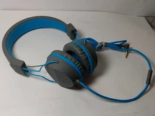 JLAB Wired Headphones Blue Tested work Pre-owned