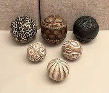 Lot of 6 Decorative Centerpiece ORBS/SPHERES/BALLS Bowl Fillers