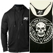 JNX Sports Men Black Hoodie & Stringer Tank Combo, Medium - NEW!