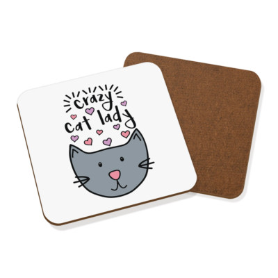 Luna Crazy Cat Lady Untersetzer Getränkematte - lustiges Kätzchen