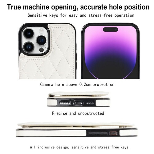 For iPhone 16E 15Plus 14 13 12 11Pro Max Leather Magnetic Card Wallet Case Cover - Picture 31 of 80
