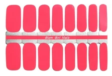 Coral Solid Color Pink Nail Polish Strips / Nail Wraps / Nail Stickers