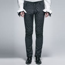 Devil fashion Gothic Mens Trousers Suit Pants Black close-fitting handsome