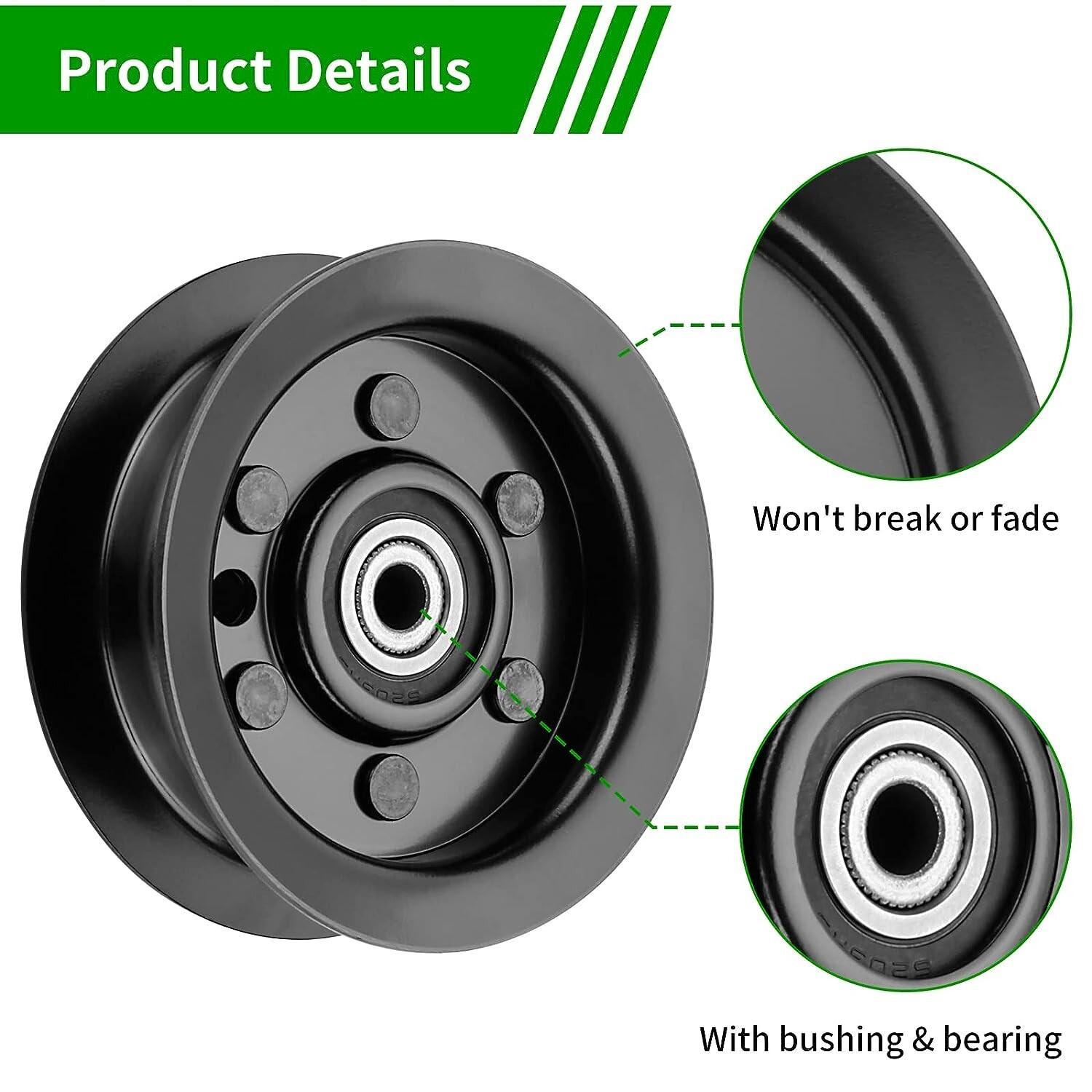 Flat Belt Idler Pulley For Toro Z4200 SS5000 Z5000 42" 50" 52