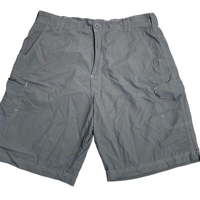 Vintage 90s Rustic Ridge Athletic Cargo Shorts 38 Grey Pockets Button Zipper