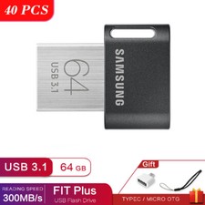 40PCS Samsung FIT Plus Tiny UDisk 64GB USB 3.1 Flash Drive Memory Thumb Stick