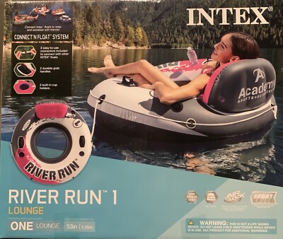 Intex River Run I Lounge 53 inch Inflatable Water Float Pink