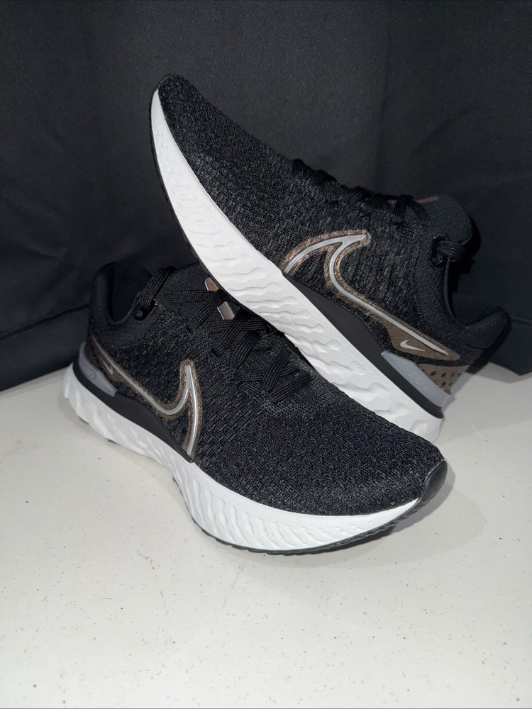 Nike React Infinity Run Flyknit 3 Black Metallic Copper in Size 11.5
