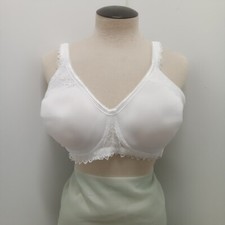 Comfort Choice Bra White Wireless Back Hook Size 38DD