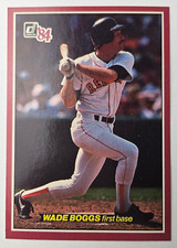 1984 Donruss Baseball Oversized Card #22 WADE BOGGS Red Sox (B)