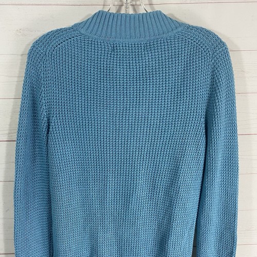 Eddie Bauer Womens Long Sleeve Pullover Sweater Sz S Blue Long Sleeve V-Neck New - Picture 4 of 11