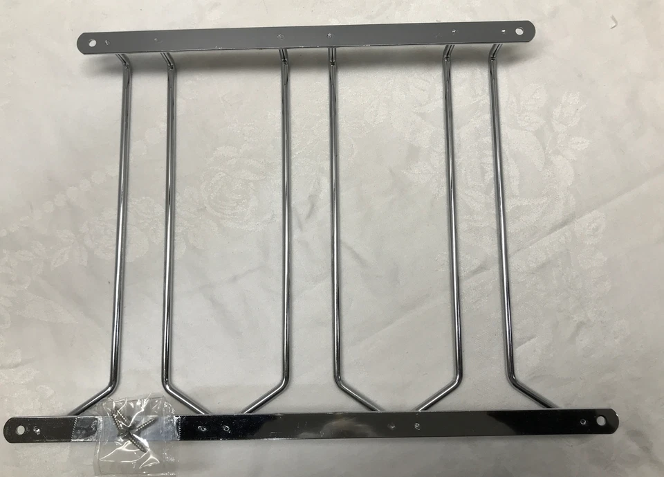 Wine Glass Rack Chrome Holder Under Cabinet Stemware Hanger Stainless holds  9 - Изображение 2 из 2