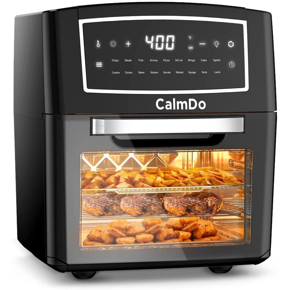 CalmDo Air Fryer Oven, Combo 12.7 Quarts Convection Toaster, Food