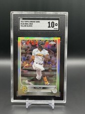 2022 Topps Chrome Sonic Oneil Cruz SSP RC SGC 10 Yellow Gloves Variation #128