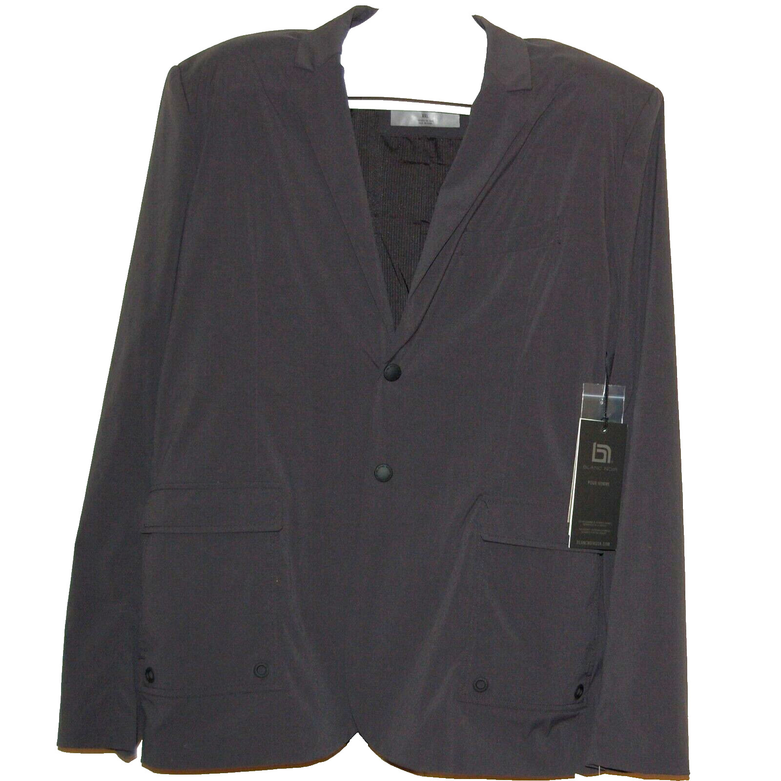 Blanc Noir Черно-серая мужская куртка на подкладке из плащевой ткани Размер 2XL