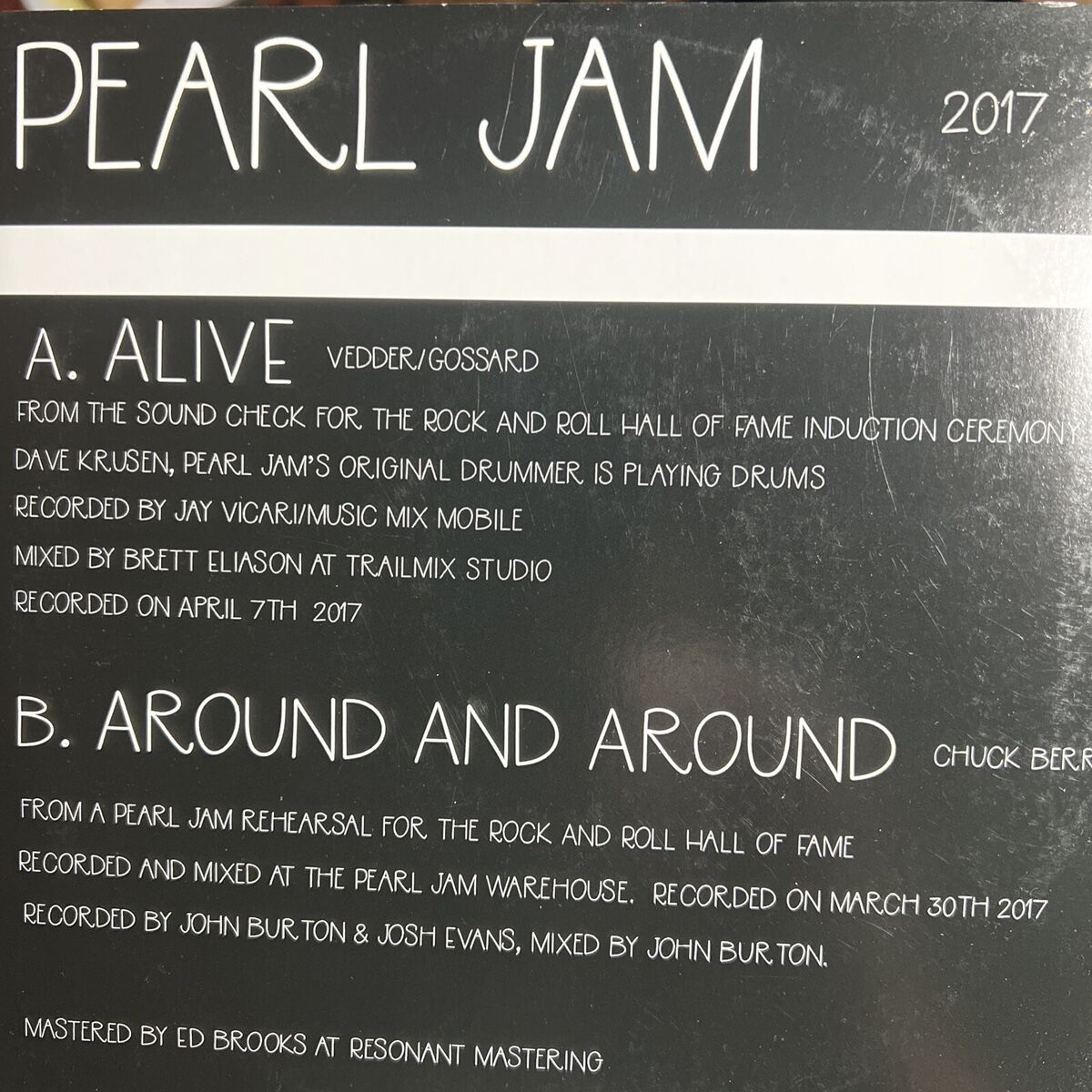Pearl Jam Ten Club 7 Inch Vinyl Christmas Single Alive W Pearl Jam Ten Club 7 Inch Vinyl Christmas Single Alive W