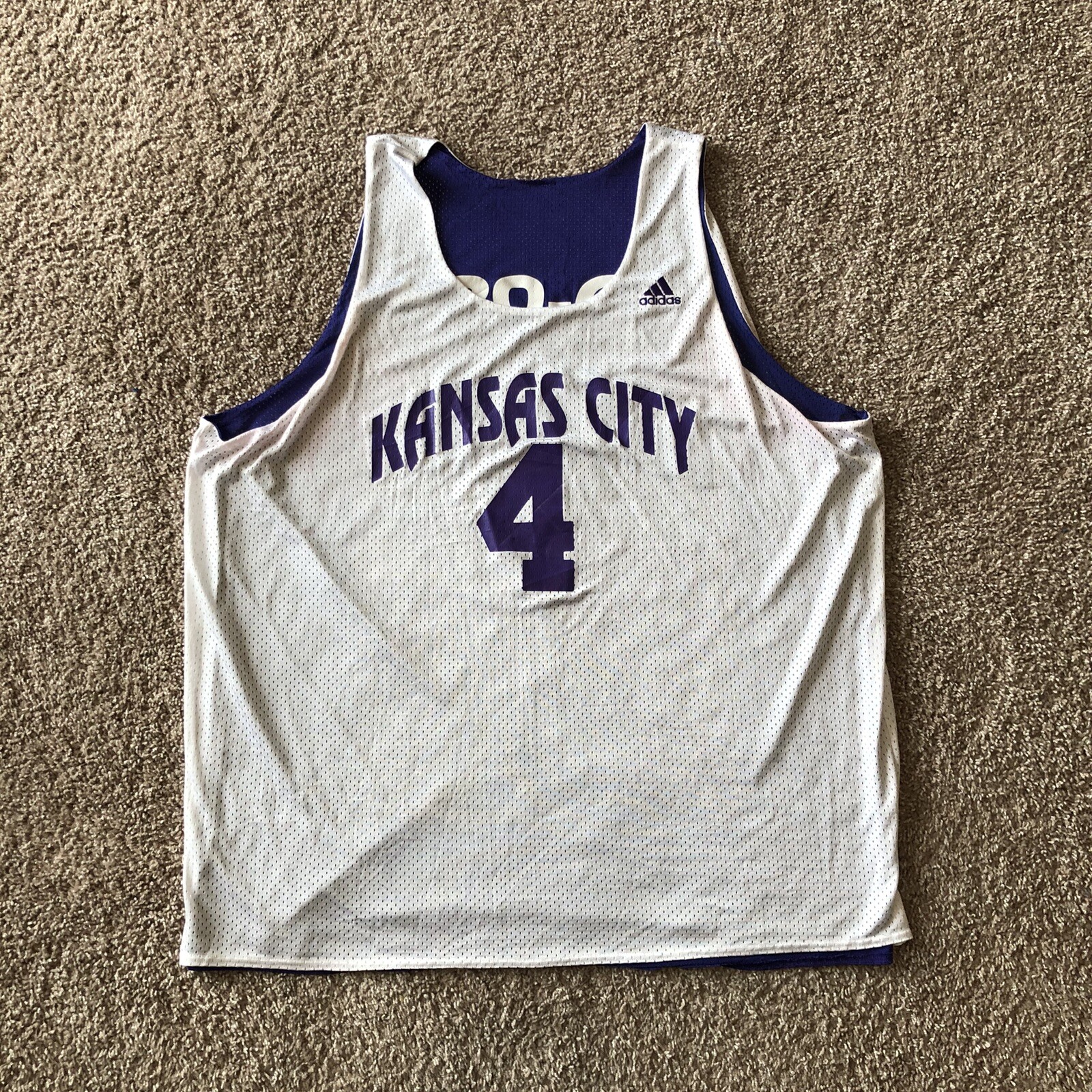 Vintage Adidas Basketball Jersey Kansas City 4 Reversible eBay