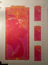 Carlos SANTANA Poster Art UNCUT DBL Sided Milagro Foundation Art by Bob Masse