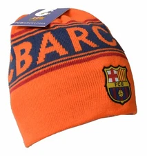 NEW ! FC BARCELONA BEANIE OFFICIAL WINTER SKULL CAP HAT AUTHENTIC  