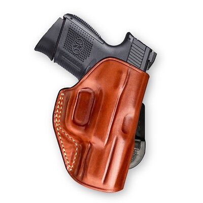 Leather OWB Paddle Holster Fits, S&W Equalizer 9mm 3.675'' Barrel #1633#