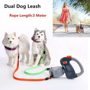 dual retractable dog leash
