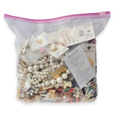 3lb 11oz Crafter  s Lot Large Bag of Mixed Jewelry for Craft