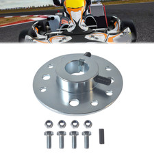 Silver Rear Sprocket Drum Brake Hub 1" Bore 1/4" Keyway For Predator 212cc 196cc