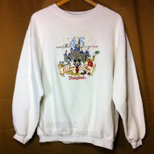 Disneyland Embroidered Sweatshirt 45th Sleeping Beauty Castle Mickey Disney L